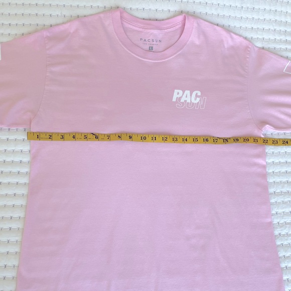 Men’s PacSun Long Sleeve Printed Crewneck T-Shirt, Pink - Picture 8 of 9